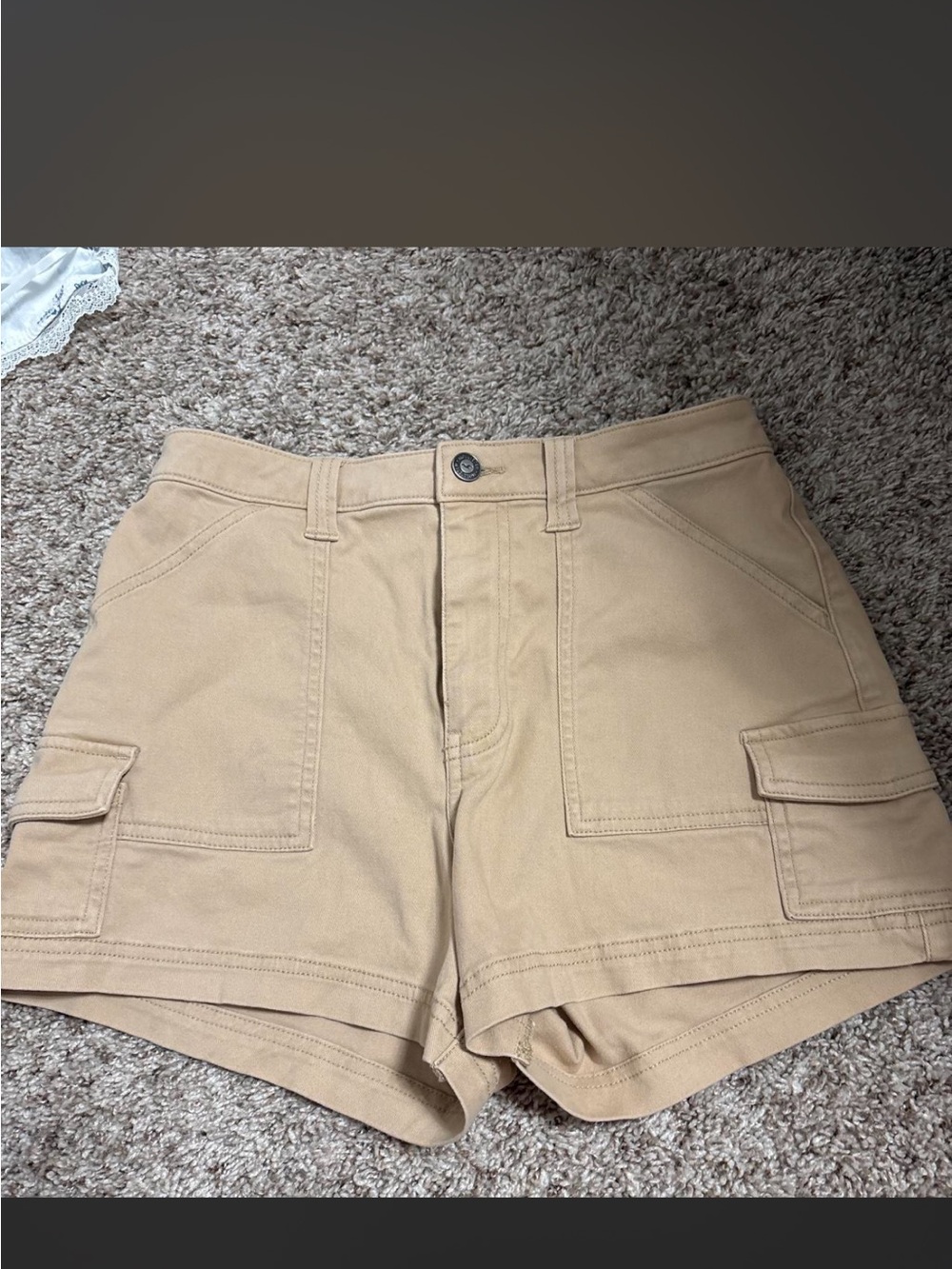 Hollister Tan Cargo Utility Shorts